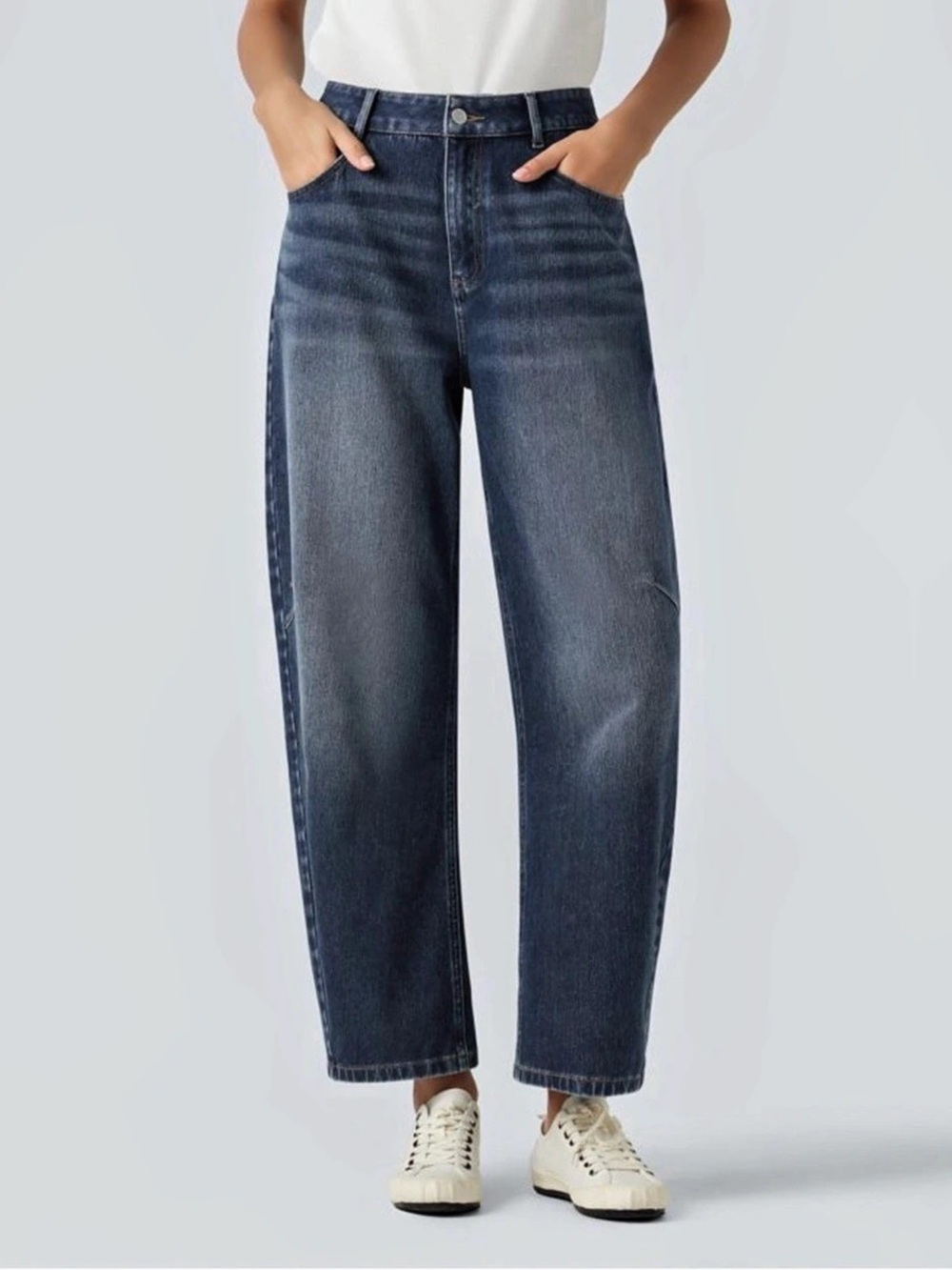 🆕 Halara Flex™ Denim High-waisted Casual Barrel Leg Jeans